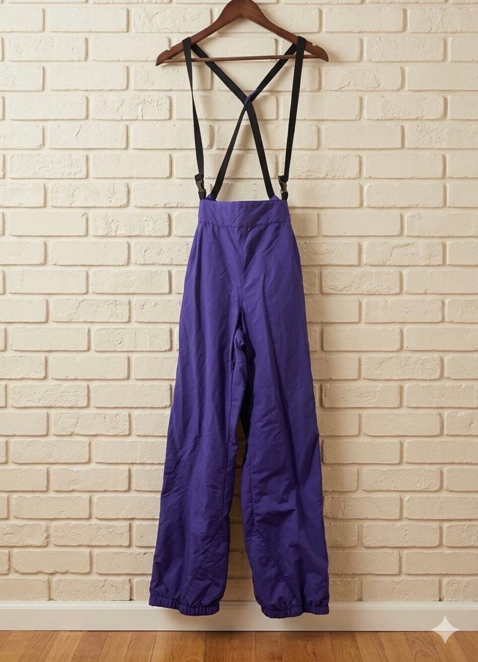 Vintage Patagonia 90s Women's purple Suspender Bib Winter Snow Ski Pants Size 10